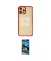 ieg™ iPhone 12 Pro Max Kılıf Doruk Doku Prime - Siyah 34D Izgaralı Cam