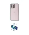 ieg™ iPhone 12 Pro Max Kılıf Doruk Doku Prime - Siyah 3D Antistatik Seramik Nano Ekran Koruyucu