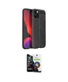 ieg™ iPhone 12 Pro Max Kılıf Doruk Klasik Özel Seri - Şeffaf Temperli Cam Ekran Koruyucu