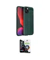 ieg™ iPhone 12 Pro Max Kılıf Doruk Klasik Özel Seri - Şeffaf Temperli Cam Ekran Koruyucu