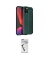 ieg™ iPhone 12 Pro Max Kılıf Doruk Klasik Özel Seri - Şeffaf Uv Polymer Nano Ekran Koruyucu