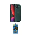 ieg™ iPhone 12 Pro Max Kılıf Doruk Klasik Özel Seri - Siyah 18D Cam Ekran Koruyucu
