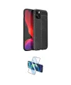 ieg™ iPhone 12 Pro Max Kılıf Doruk Klasik Özel Seri - Siyah 3D Antistatik Seramik Nano Ekran Koruyucu