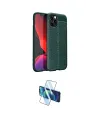 ieg™ iPhone 12 Pro Max Kılıf Doruk Klasik Özel Seri - Siyah 3D Antistatik Seramik Nano Ekran Koruyucu