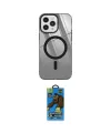 ieg™ iPhone 12 Pro Max Kılıf Doruk Prime - Siyah 18D Cam Ekran Koruyucu