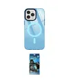 ieg™ iPhone 12 Pro Max Kılıf Doruk Prime - Siyah 34D Izgaralı Cam