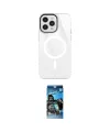 ieg™ iPhone 12 Pro Max Kılıf Doruk Prime - Siyah 34D Izgaralı Cam