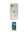 ieg™ iPhone 12 Pro Max Kılıf Eksen Asil Prime - Siyah 34D Izgaralı Cam