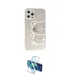 ieg™ iPhone 12 Pro Max Kılıf Eksen Asil Prime - Siyah 3D Antistatik Seramik Nano Ekran Koruyucu
