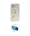 ieg™ iPhone 12 Pro Max Kılıf Eksen Asil Prime - Siyah 3D Antistatik Seramik Nano Ekran Koruyucu