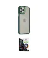 ieg™ iPhone 12 Pro Max Kılıf Eksen Doku Prime - Şeffaf Temperli Cam Ekran Koruyucu
