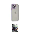 ieg™ iPhone 12 Pro Max Kılıf Eksen Doku Prime - Şeffaf Temperli Cam Ekran Koruyucu