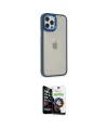 ieg™ iPhone 12 Pro Max Kılıf Eksen Doku Prime - Şeffaf Temperli Cam Ekran Koruyucu