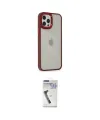 ieg™ iPhone 12 Pro Max Kılıf Eksen Doku Prime - Şeffaf Uv Polymer Nano Ekran Koruyucu