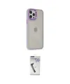 ieg™ iPhone 12 Pro Max Kılıf Eksen Doku Prime - Şeffaf Uv Polymer Nano Ekran Koruyucu