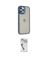 ieg™ iPhone 12 Pro Max Kılıf Eksen Doku Prime - Şeffaf Uv Polymer Nano Ekran Koruyucu