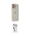 ieg™ iPhone 12 Pro Max Kılıf Eksen Doku Prime - Şeffaf Uv Polymer Nano Ekran Koruyucu
