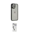 ieg™ iPhone 12 Pro Max Kılıf Eksen Doku Prime - Şeffaf Uv Polymer Nano Ekran Koruyucu