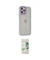 ieg™ iPhone 12 Pro Max Kılıf Eksen Doku Prime - Siyah 20D Premium Cam Ekran Koruyucu