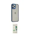ieg™ iPhone 12 Pro Max Kılıf Eksen Doku Prime - Siyah 20D Premium Cam Ekran Koruyucu
