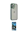 ieg™ iPhone 12 Pro Max Kılıf Eksen Doku Prime - Siyah 34D Izgaralı Cam
