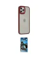 ieg™ iPhone 12 Pro Max Kılıf Eksen Doku Prime - Siyah 34D Izgaralı Cam