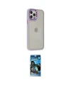 ieg™ iPhone 12 Pro Max Kılıf Eksen Doku Prime - Siyah 34D Izgaralı Cam