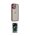 ieg™ iPhone 12 Pro Max Kılıf Eksen Doku Prime - Siyah 360 Mat Full Body Arka Koruyucu