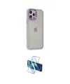 ieg™ iPhone 12 Pro Max Kılıf Eksen Doku Prime - Siyah 3D Antistatik Cam Ekran Koruyucu