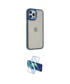 ieg™ iPhone 12 Pro Max Kılıf Eksen Doku Prime - Siyah 3D Antistatik Cam Ekran Koruyucu