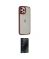 ieg™ iPhone 12 Pro Max Kılıf Eksen Doku Prime - Siyah 3D Antistatik Hayalet Cam Ekran Koruyucu