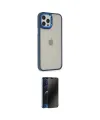 ieg™ iPhone 12 Pro Max Kılıf Eksen Doku Prime - Siyah 3D Antistatik Hayalet Cam Ekran Koruyucu