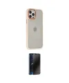 ieg™ iPhone 12 Pro Max Kılıf Eksen Doku Prime - Siyah 3D Antistatik Hayalet Cam Ekran Koruyucu