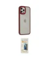 ieg™ iPhone 12 Pro Max Kılıf Eksen Doku Prime - Siyah 6D Mat Seramik Hayalet Nano Ekran Koruyucu