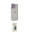ieg™ iPhone 12 Pro Max Kılıf Eksen Doku Prime - Siyah 6D Mat Seramik Hayalet Nano Ekran Koruyucu