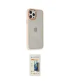 ieg™ iPhone 12 Pro Max Kılıf Eksen Doku Prime - Siyah 6D Mat Seramik Hayalet Nano Ekran Koruyucu