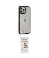 ieg™ iPhone 12 Pro Max Kılıf Eksen Doku Prime - Siyah Mat Seramik Nano Ekran Koruyucu