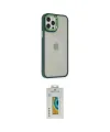 ieg™ iPhone 12 Pro Max Kılıf Eksen Doku Prime - Siyah Polymer Nano Ekran Koruyucu