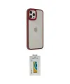ieg™ iPhone 12 Pro Max Kılıf Eksen Doku Prime - Siyah Polymer Nano Ekran Koruyucu