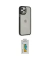 ieg™ iPhone 12 Pro Max Kılıf Eksen Doku Prime - Siyah Polymer Nano Ekran Koruyucu