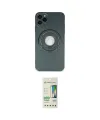 ieg™ iPhone 12 Pro Max Kılıf Eksen Klasik Prime - Siyah 20D Premium Cam Ekran Koruyucu