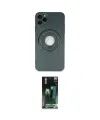 ieg™ iPhone 12 Pro Max Kılıf Eksen Klasik Prime - Siyah 360 Mat Full Body Arka Koruyucu