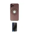 ieg™ iPhone 12 Pro Max Kılıf Eksen Klasik Prime - Siyah 3D Antistatik Hayalet Cam Ekran Koruyucu