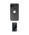 ieg™ iPhone 12 Pro Max Kılıf Eksen Klasik Prime - Siyah 3D Antistatik Hayalet Cam Ekran Koruyucu