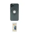 ieg™ iPhone 12 Pro Max Kılıf Eksen Klasik Prime - Siyah 6D Mat Seramik Hayalet Nano Ekran Koruyucu