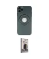 ieg™ iPhone 12 Pro Max Kılıf Eksen Klasik Prime - Siyah Bilvis Hayalet Cam Ekran Koruyucu