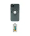 ieg™ iPhone 12 Pro Max Kılıf Eksen Klasik Prime - Siyah Polymer Nano Ekran Koruyucu