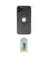 ieg™ iPhone 12 Pro Max Kılıf Eksen Klasik Prime - Siyah Polymer Nano Ekran Koruyucu