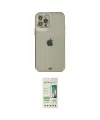 ieg™ iPhone 12 Pro Max Kılıf Eksen Minimal Koleksiyonu - Siyah 20D Premium Cam Ekran Koruyucu