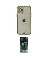 ieg™ iPhone 12 Pro Max Kılıf Eksen Minimal Koleksiyonu - Siyah 360 Mat Full Body Arka Koruyucu